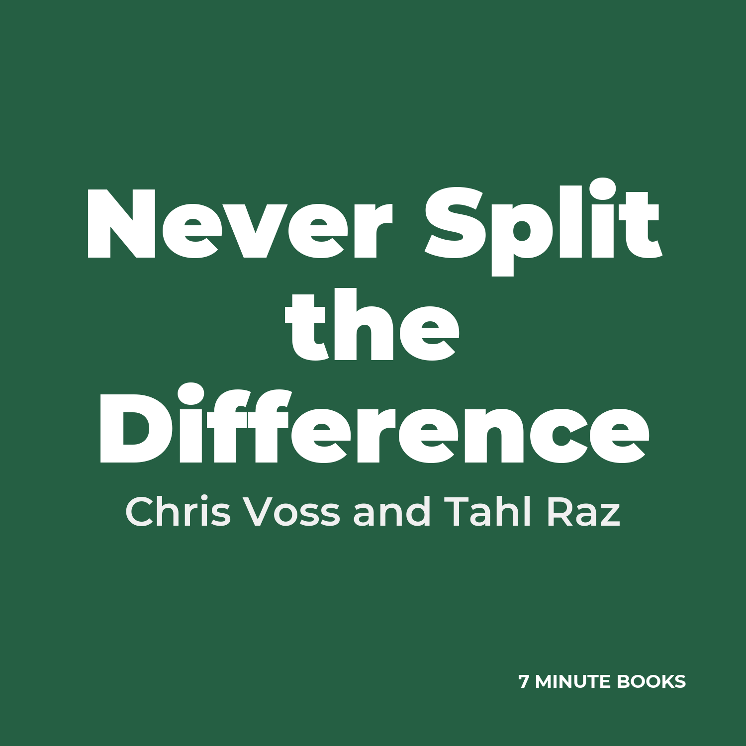 Never Split the Difference cover