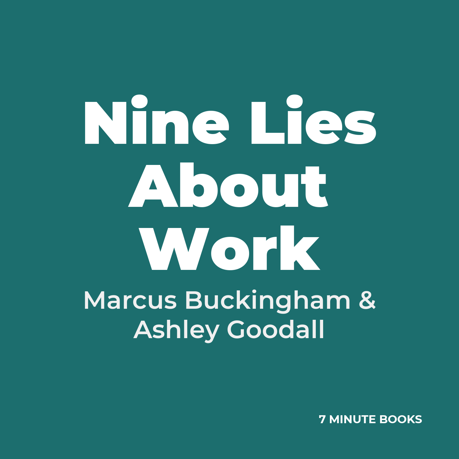 Nine Lies About Work cover