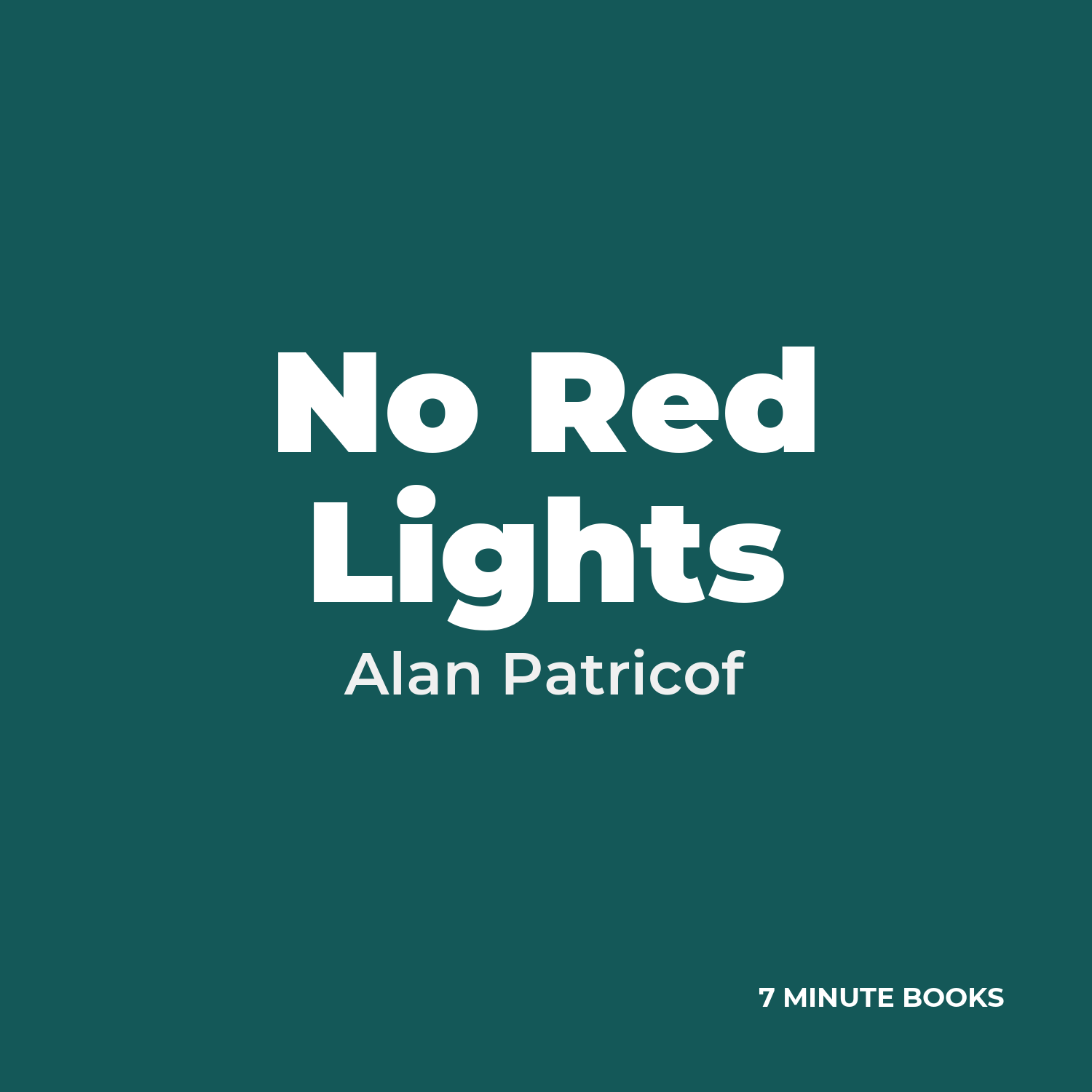 No Red Lights cover
