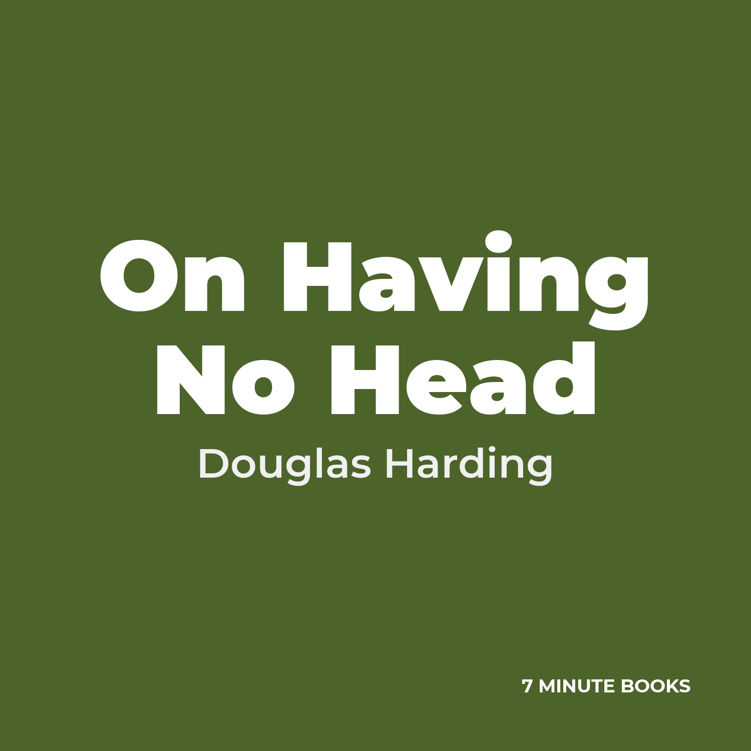 On Having No Head cover