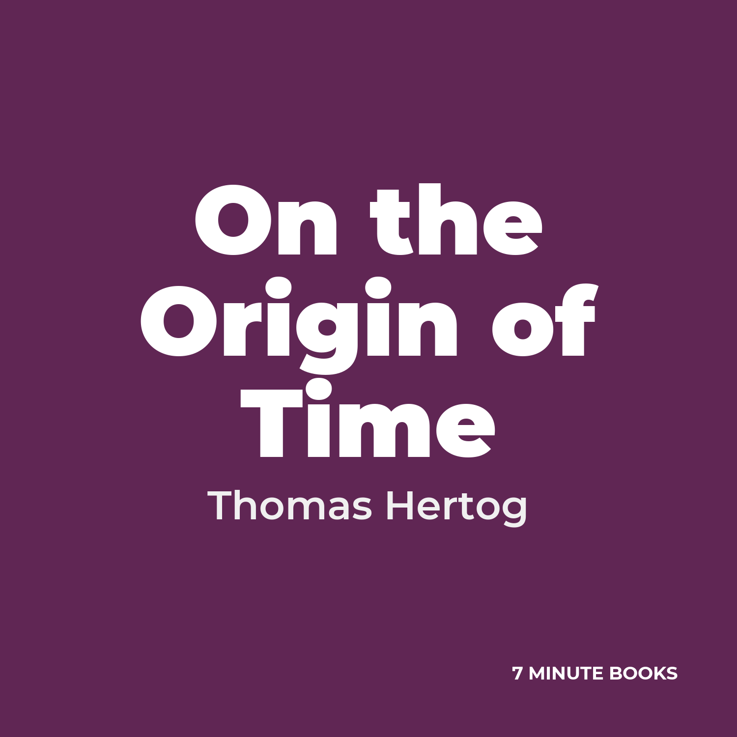 On the Origin of Time cover