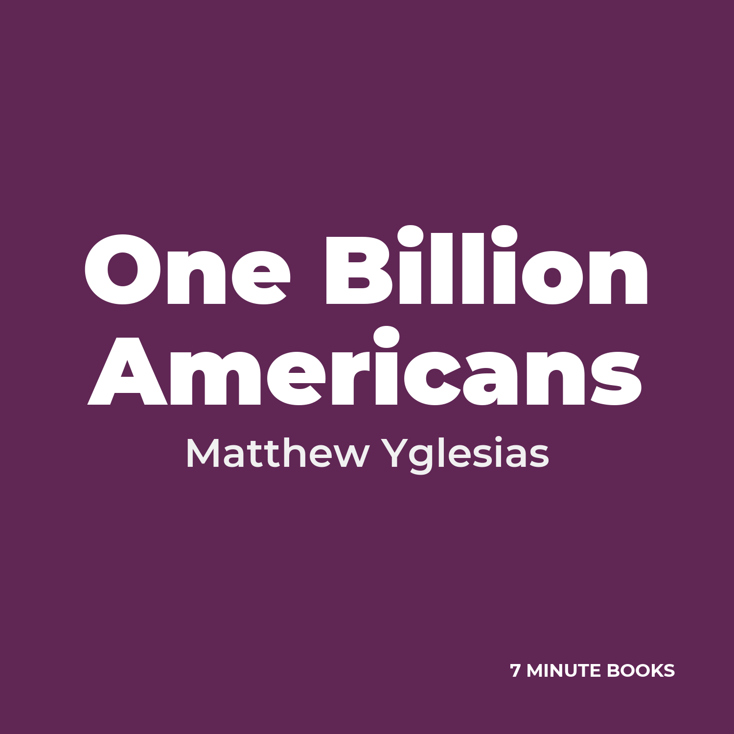 One Billion Americans cover