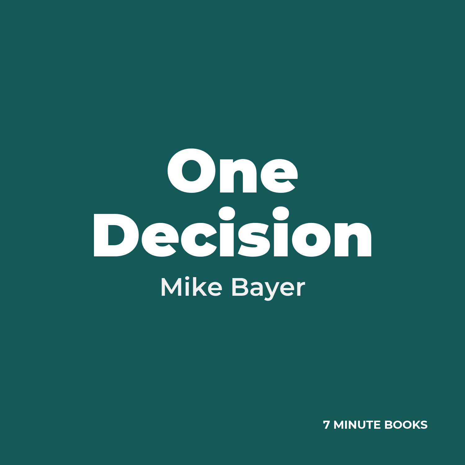 One Decision cover