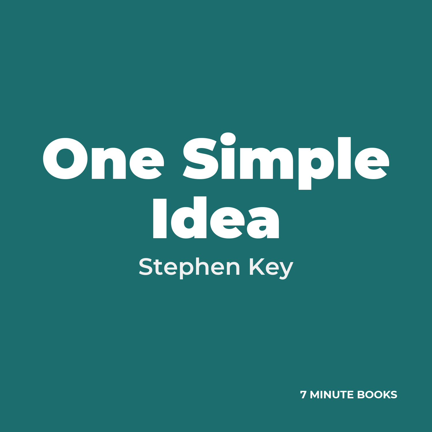 One Simple Idea cover