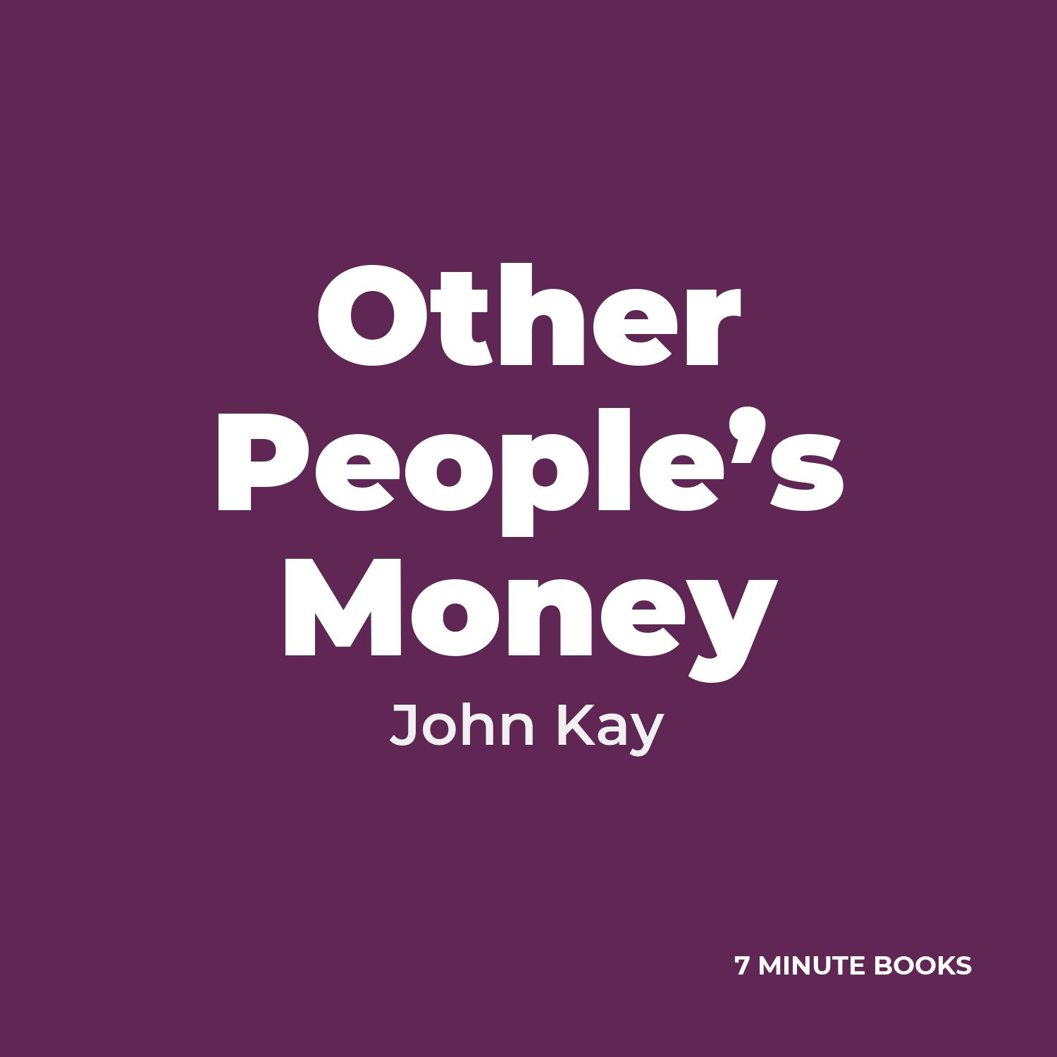 Other People’s Money cover