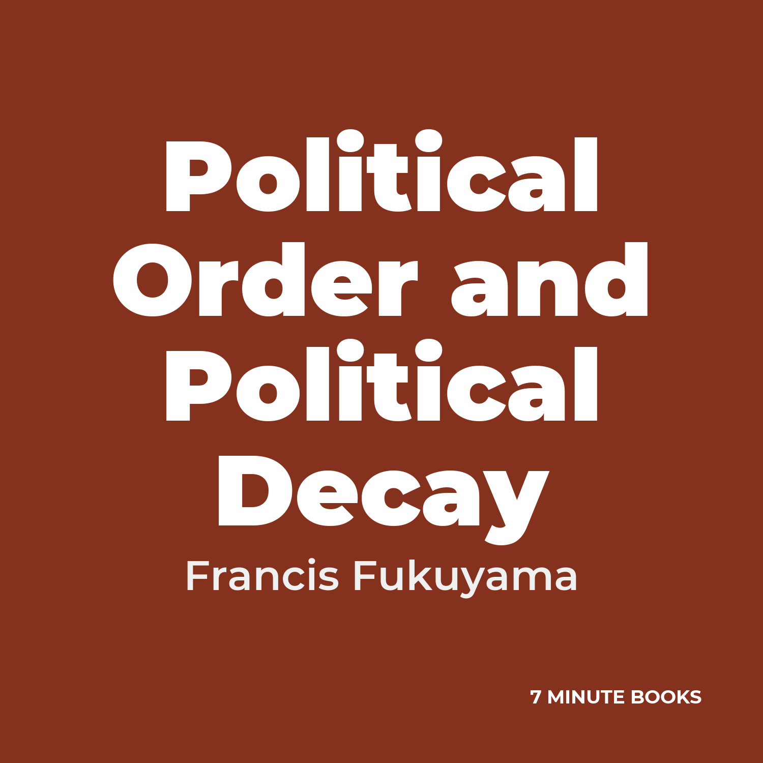 Political Order and Political Decay cover