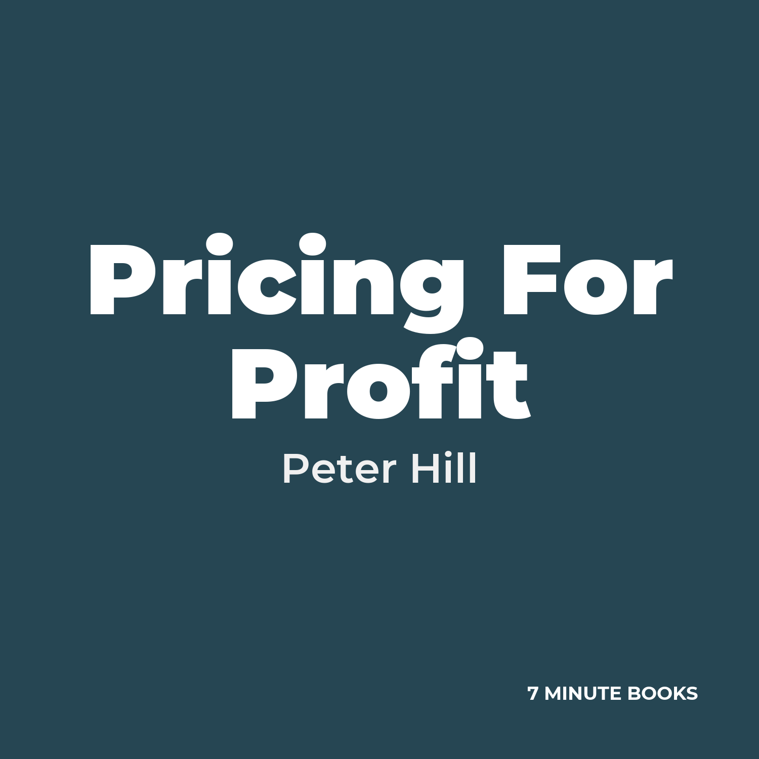 Pricing For Profit cover