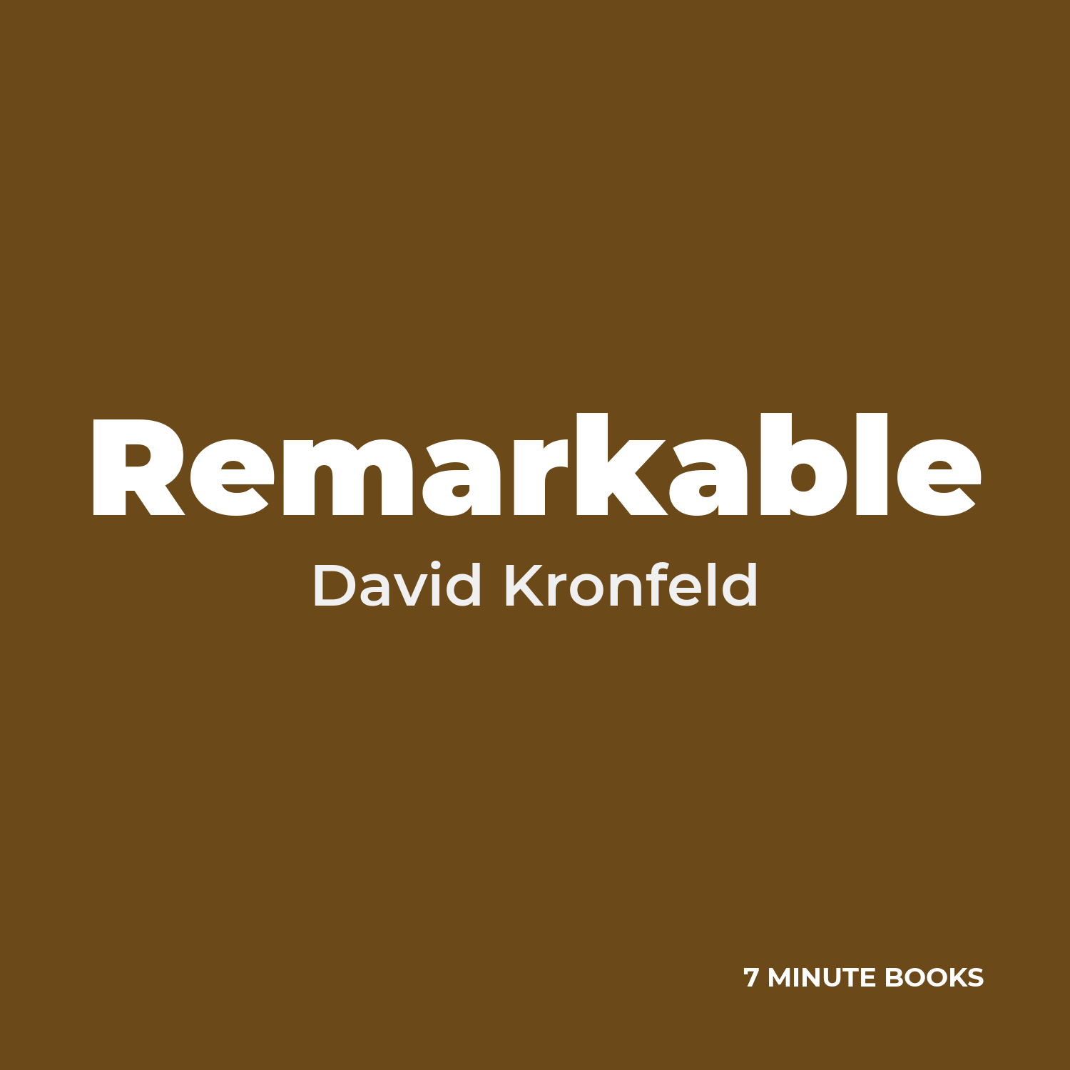 Remarkable cover