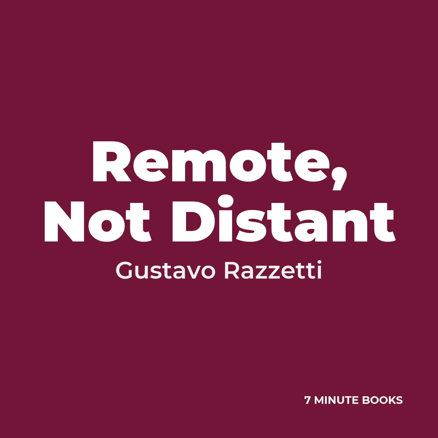 Remote, Not Distant cover