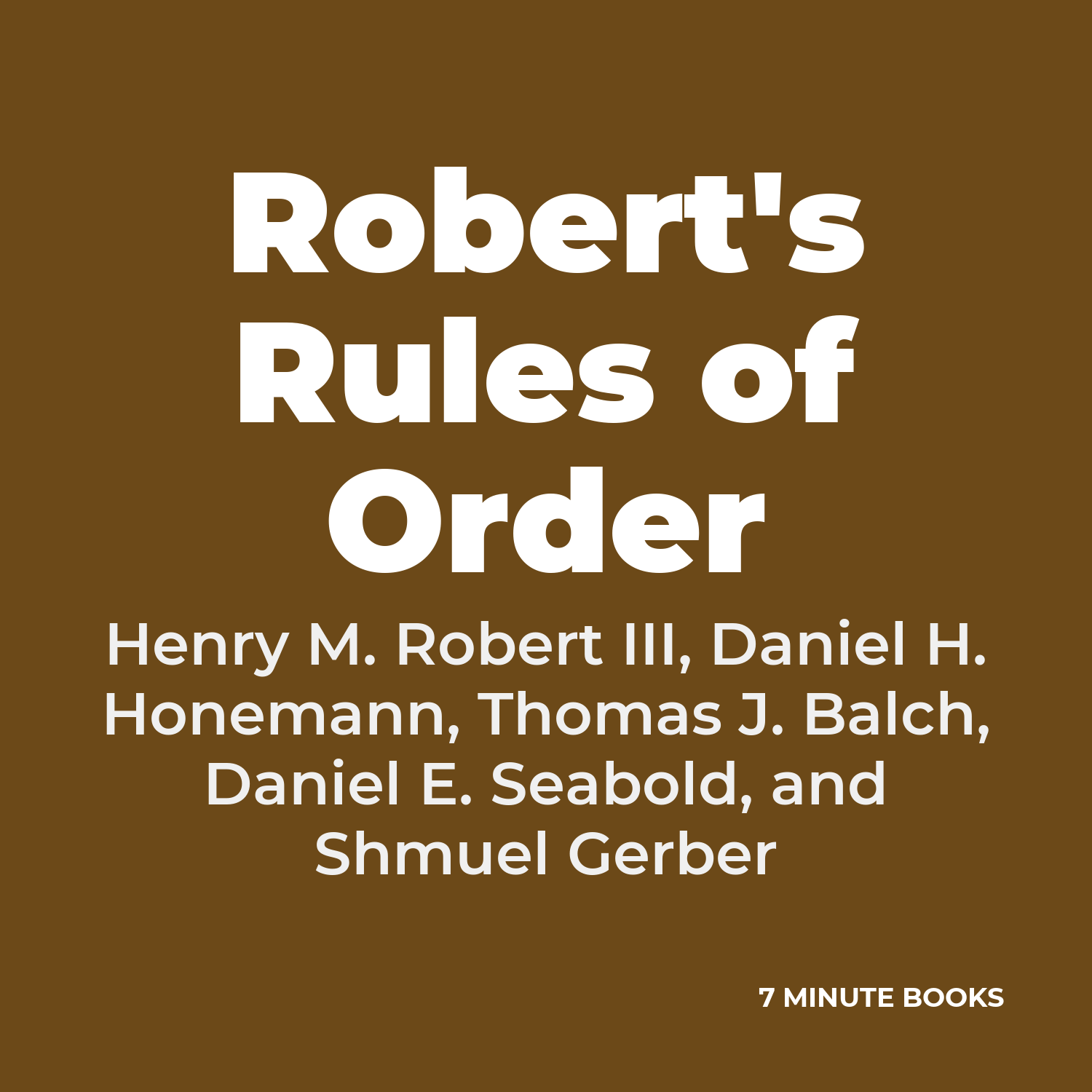 Robert's Rules of Order cover