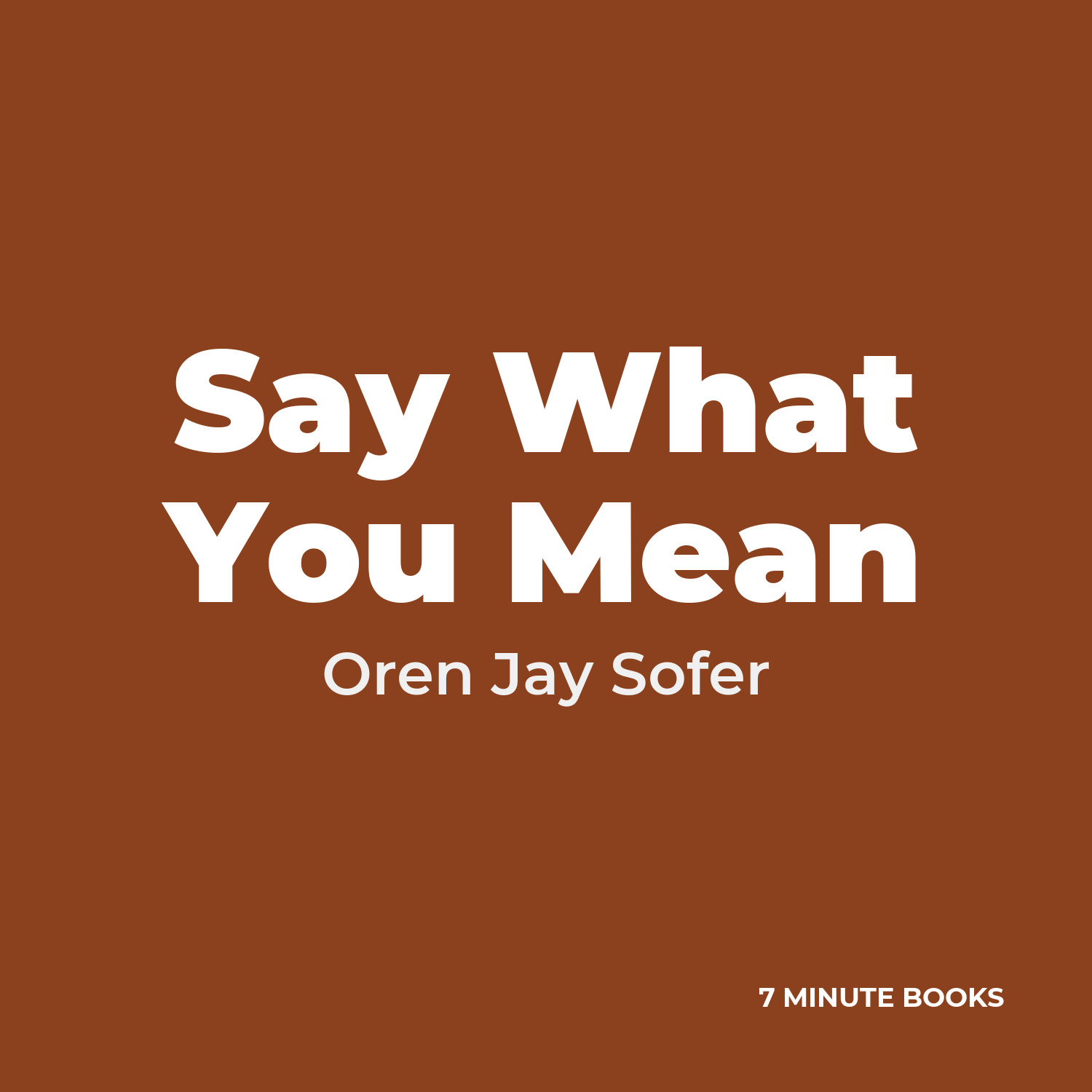 Say What You Mean cover