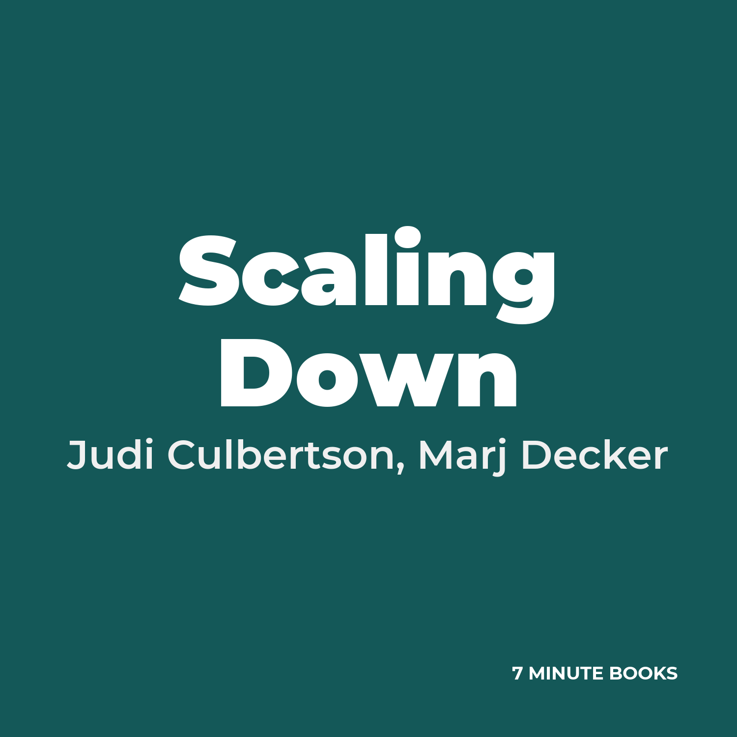 Scaling Down cover