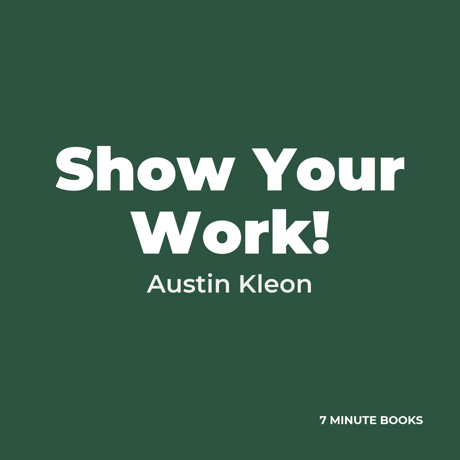 Show Your Work! cover