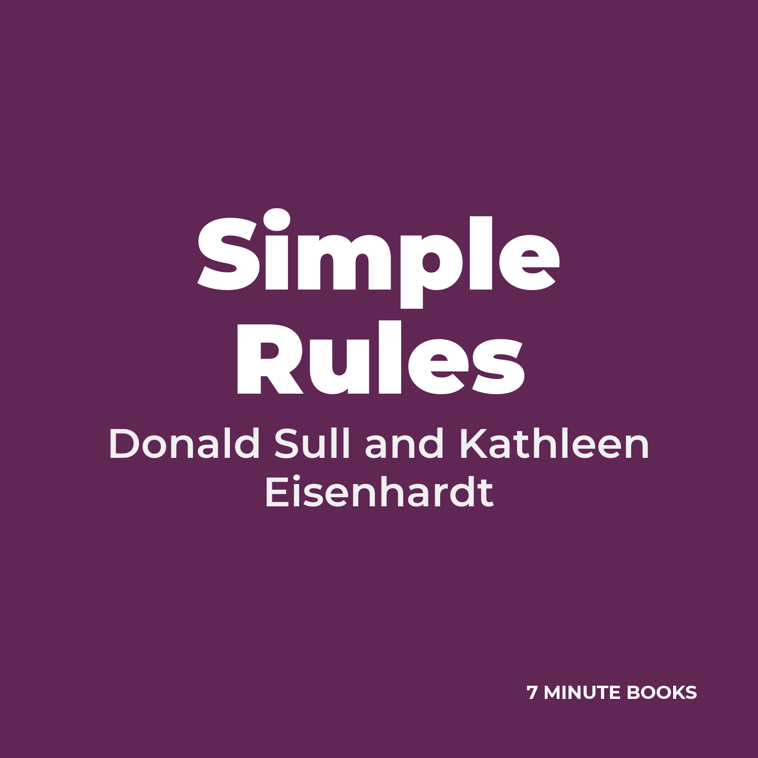 Simple Rules cover
