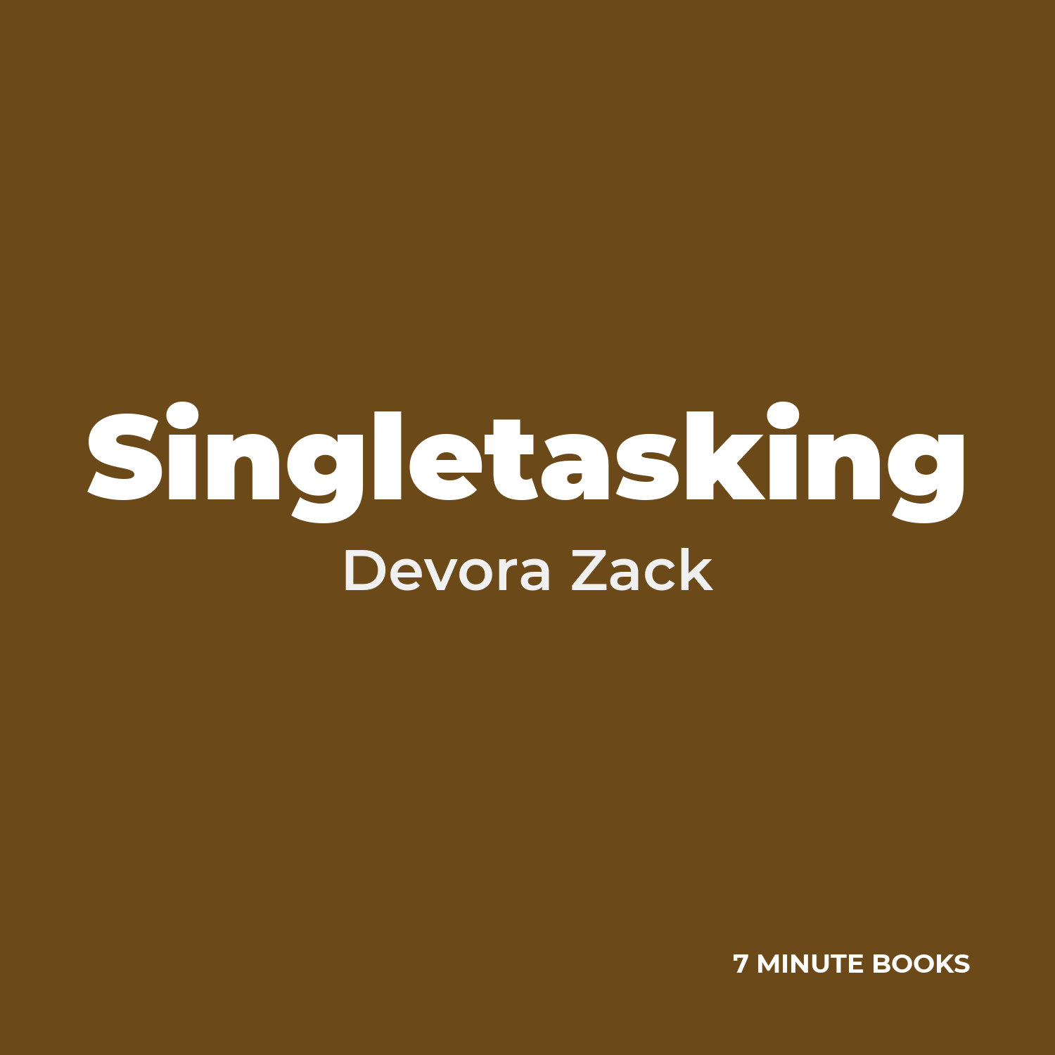 Singletasking cover