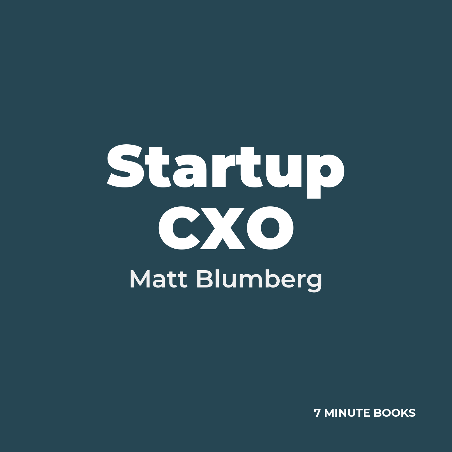 Startup CXO cover