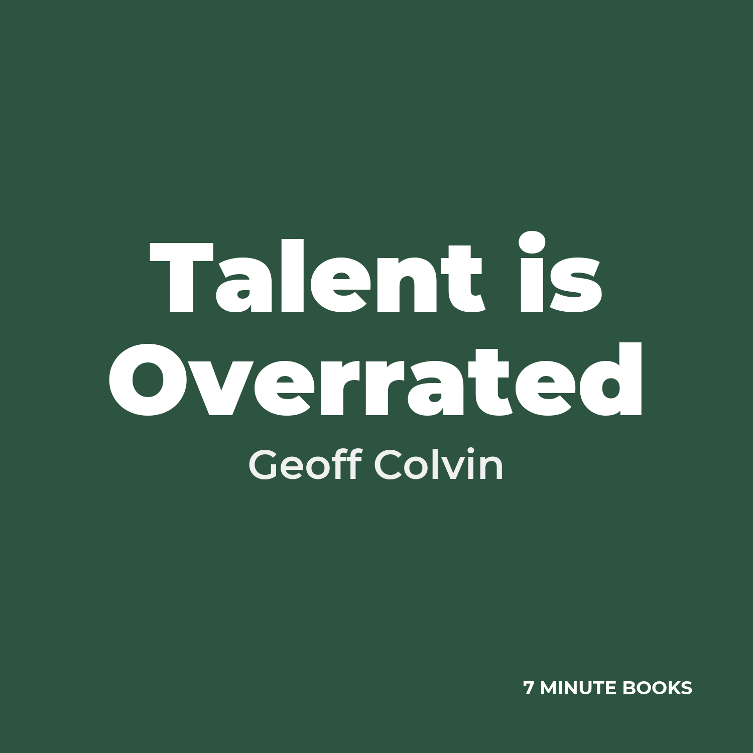 Talent is Overrated cover