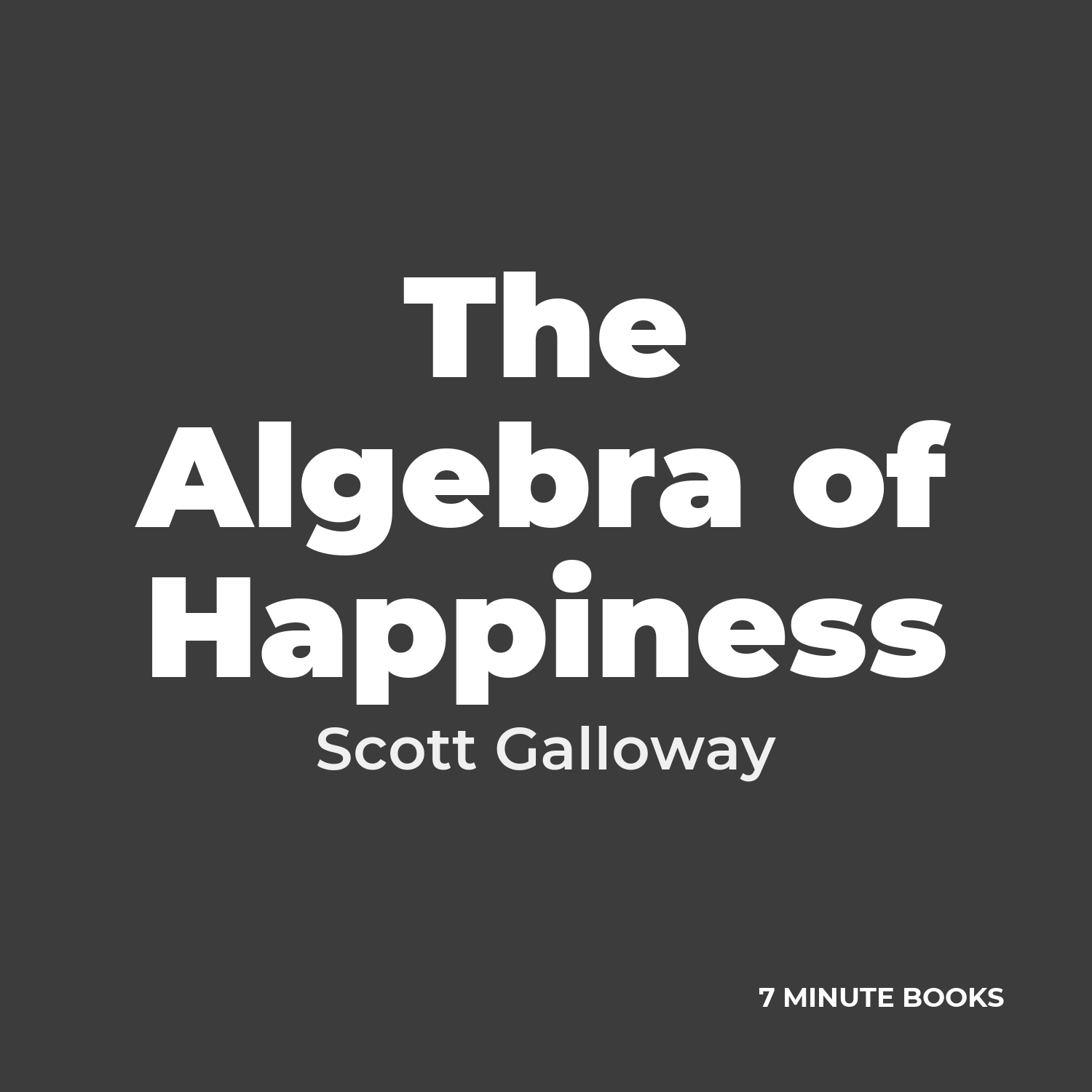 The Algebra of Happiness cover
