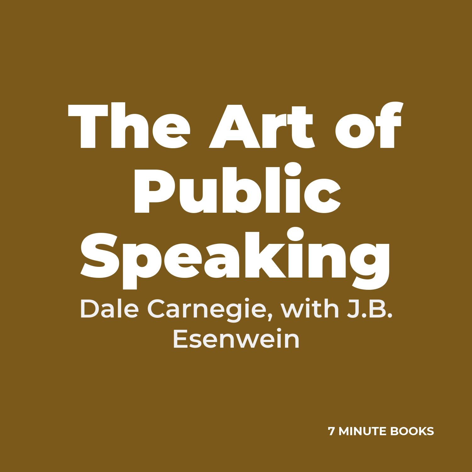 The Art of Public Speaking cover