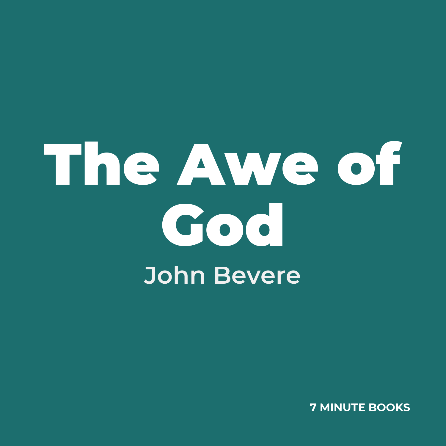 The Awe of God cover