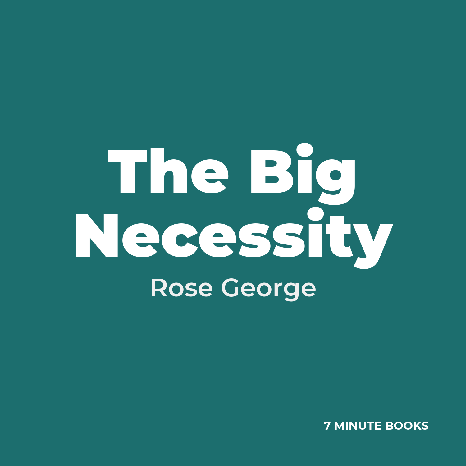The Big Necessity cover