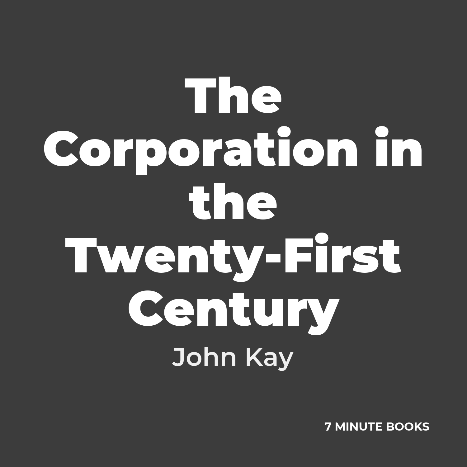 The Corporation in the Twenty-First Century cover