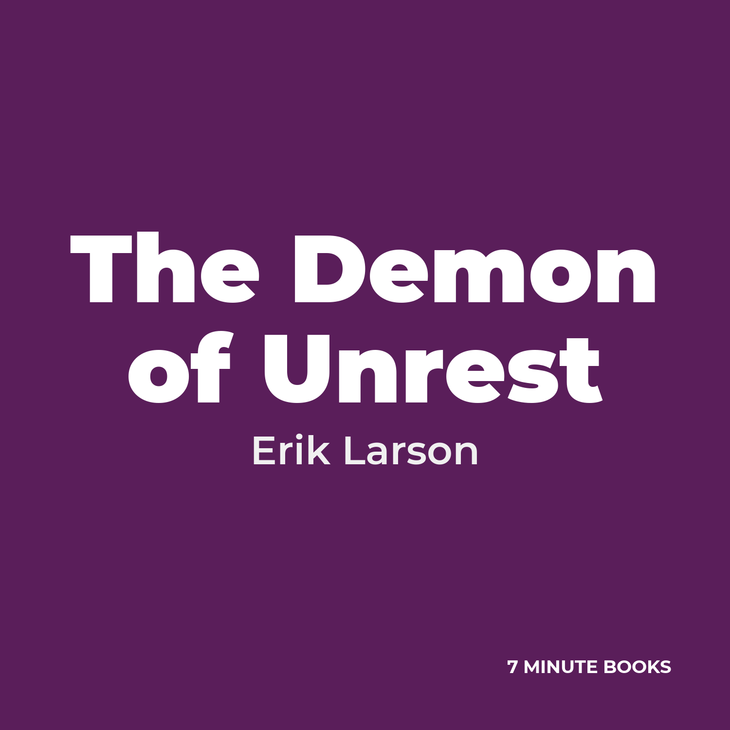 The Demon of Unrest cover