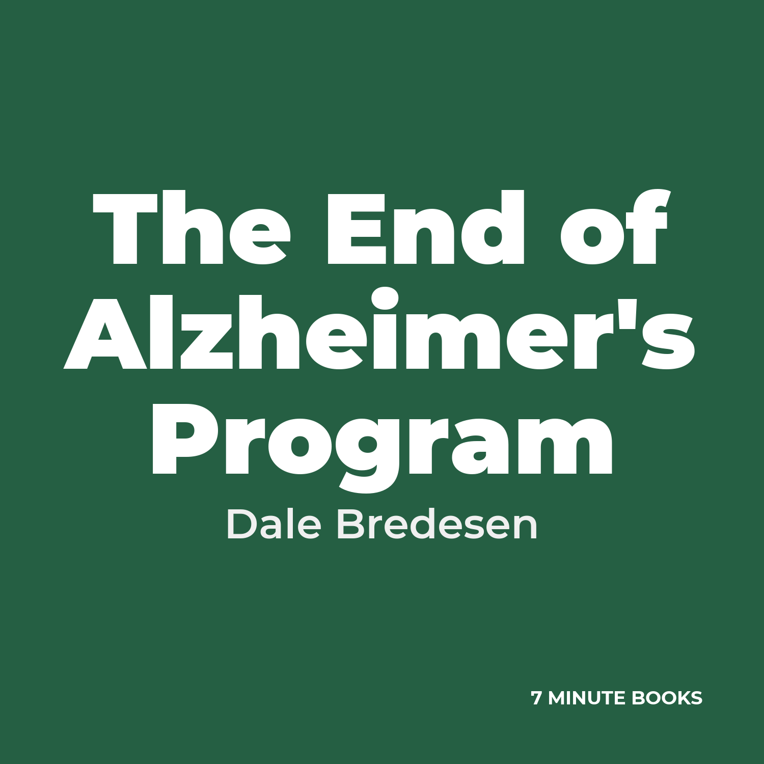 The End of Alzheimer's Program cover