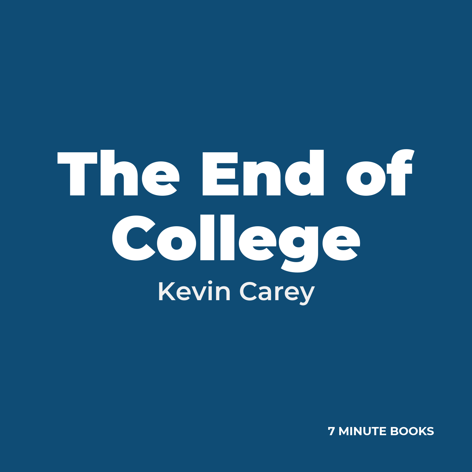 The End of College cover