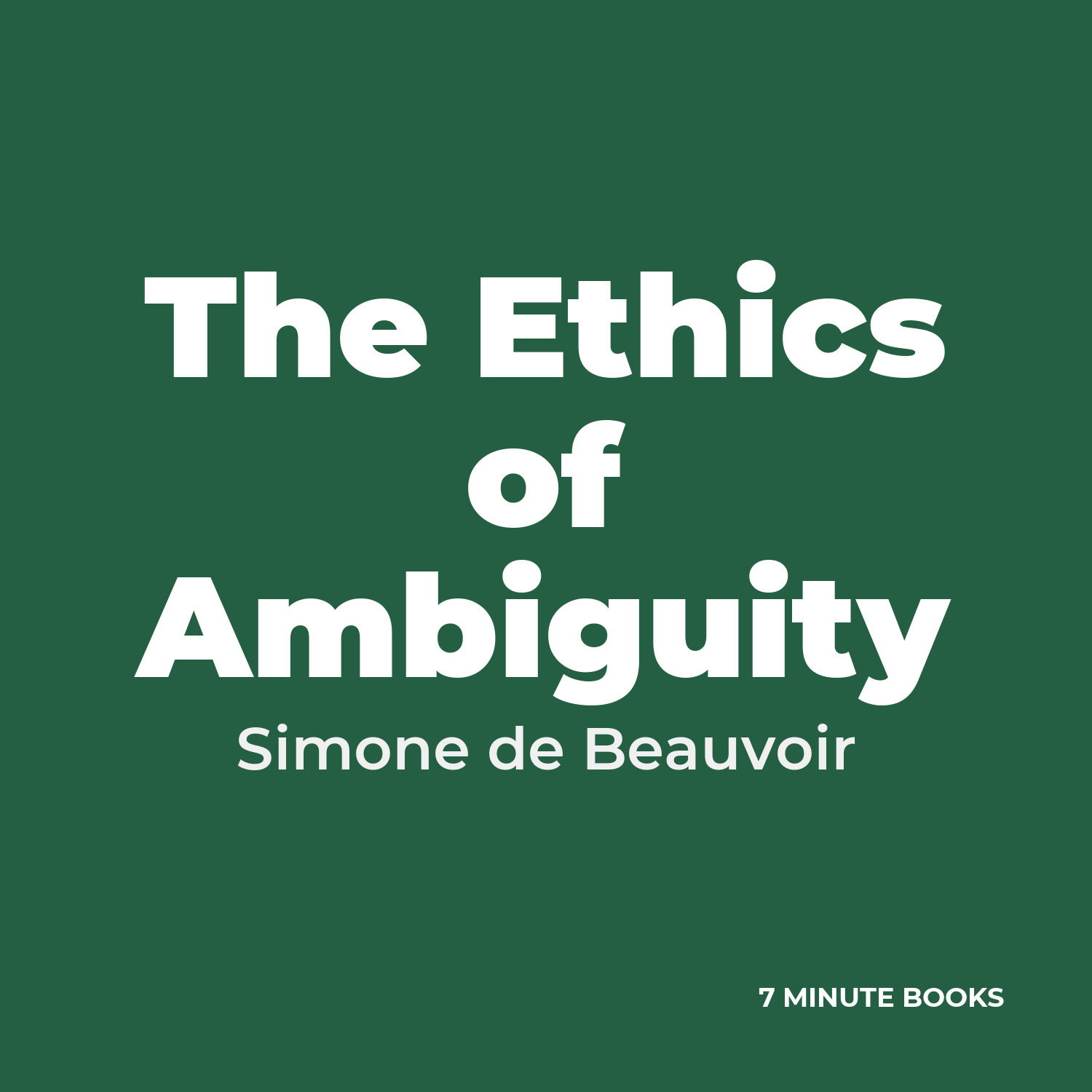The Ethics of Ambiguity cover