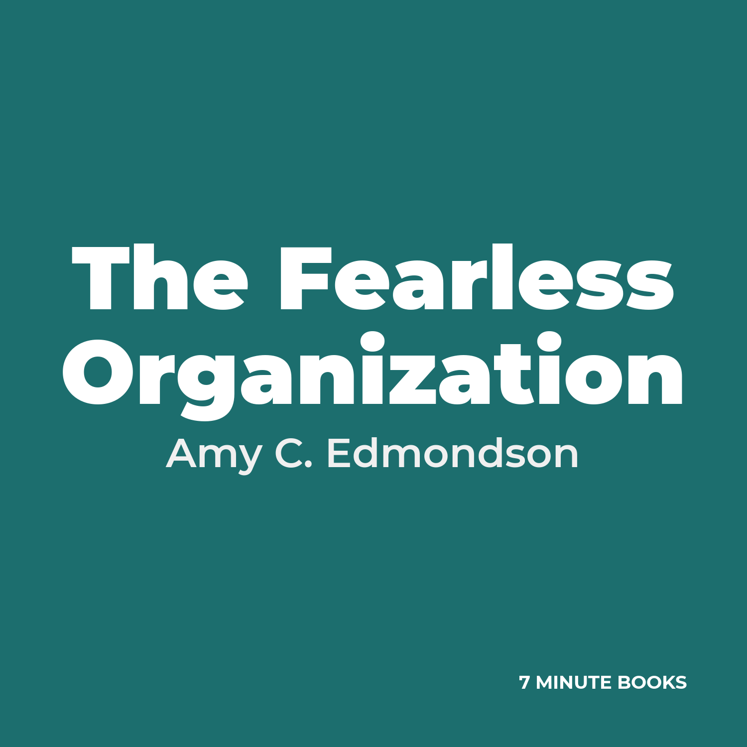 The Fearless Organization cover