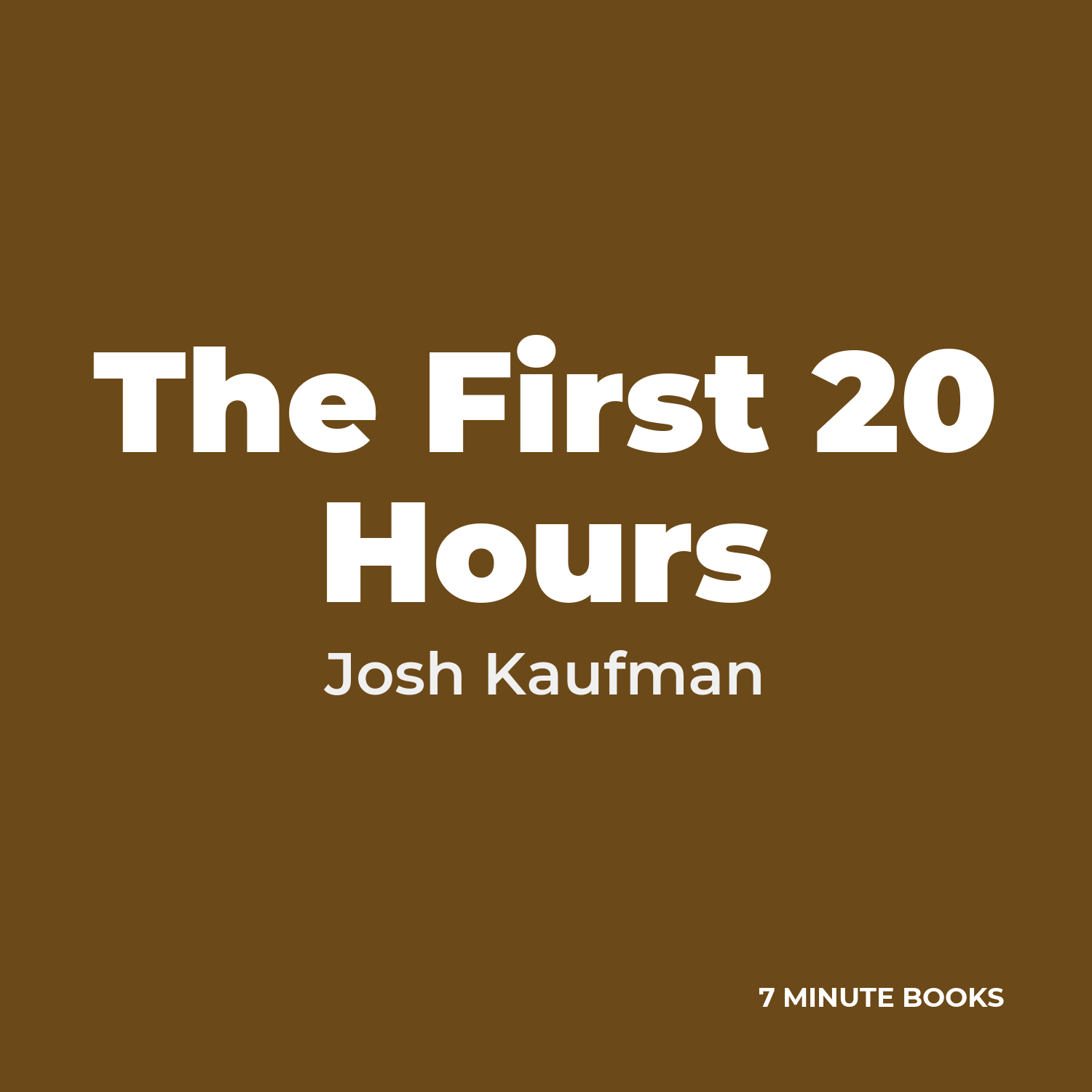 The First 20 Hours cover