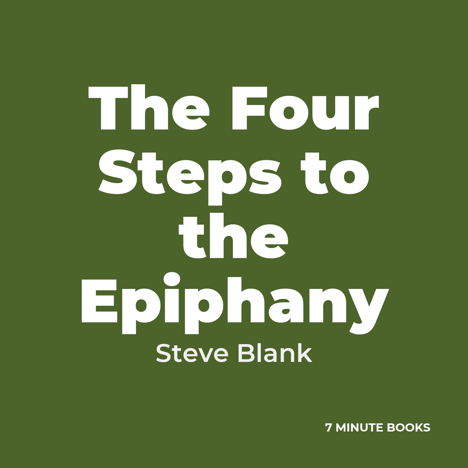 The Four Steps to the Epiphany cover