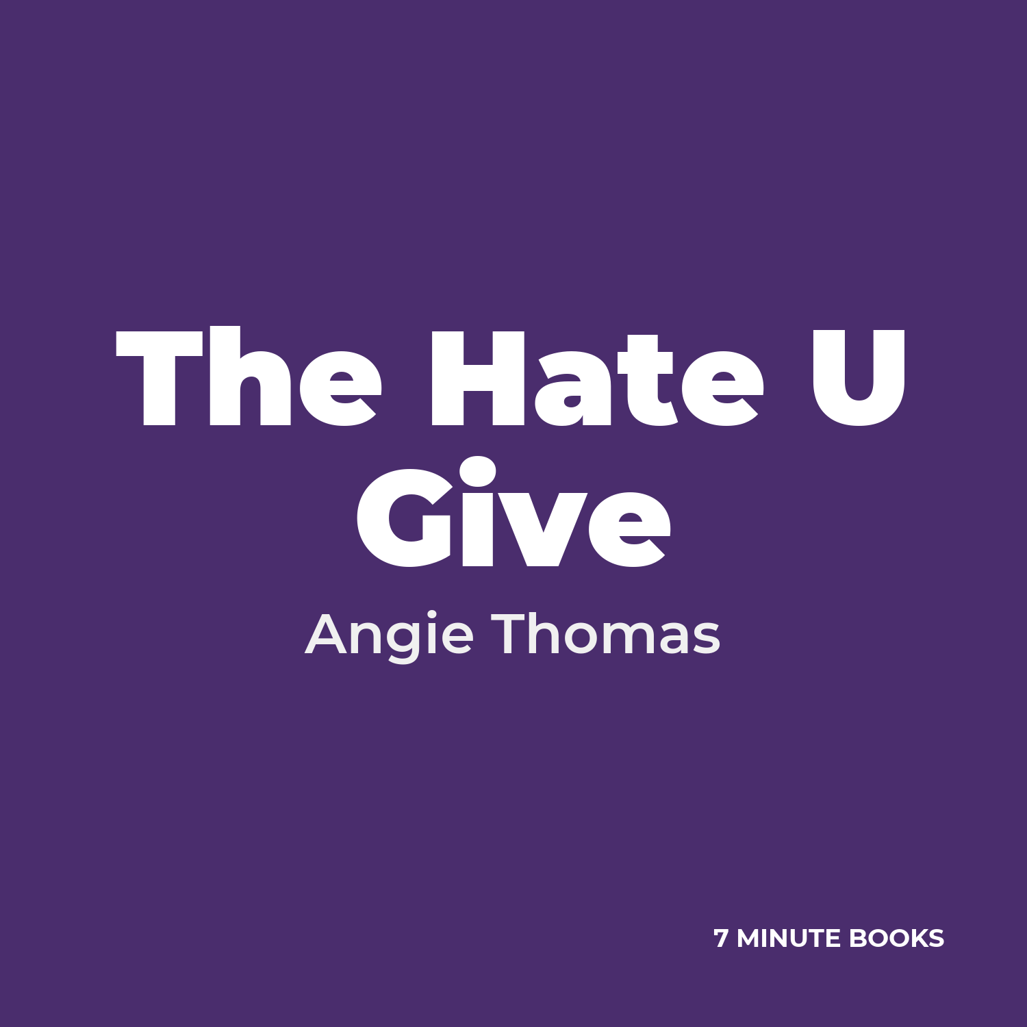 The Hate U Give cover