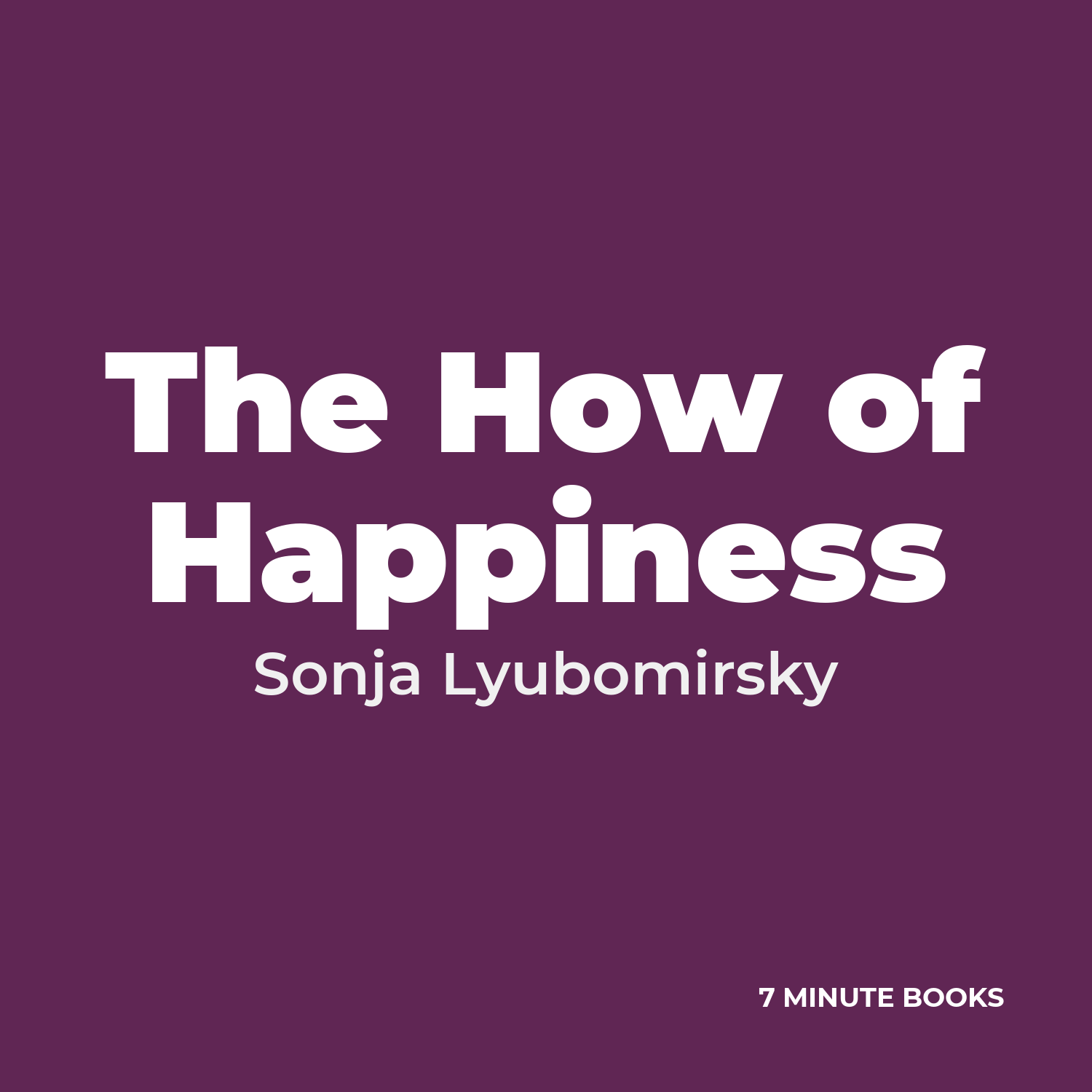 The How of Happiness cover