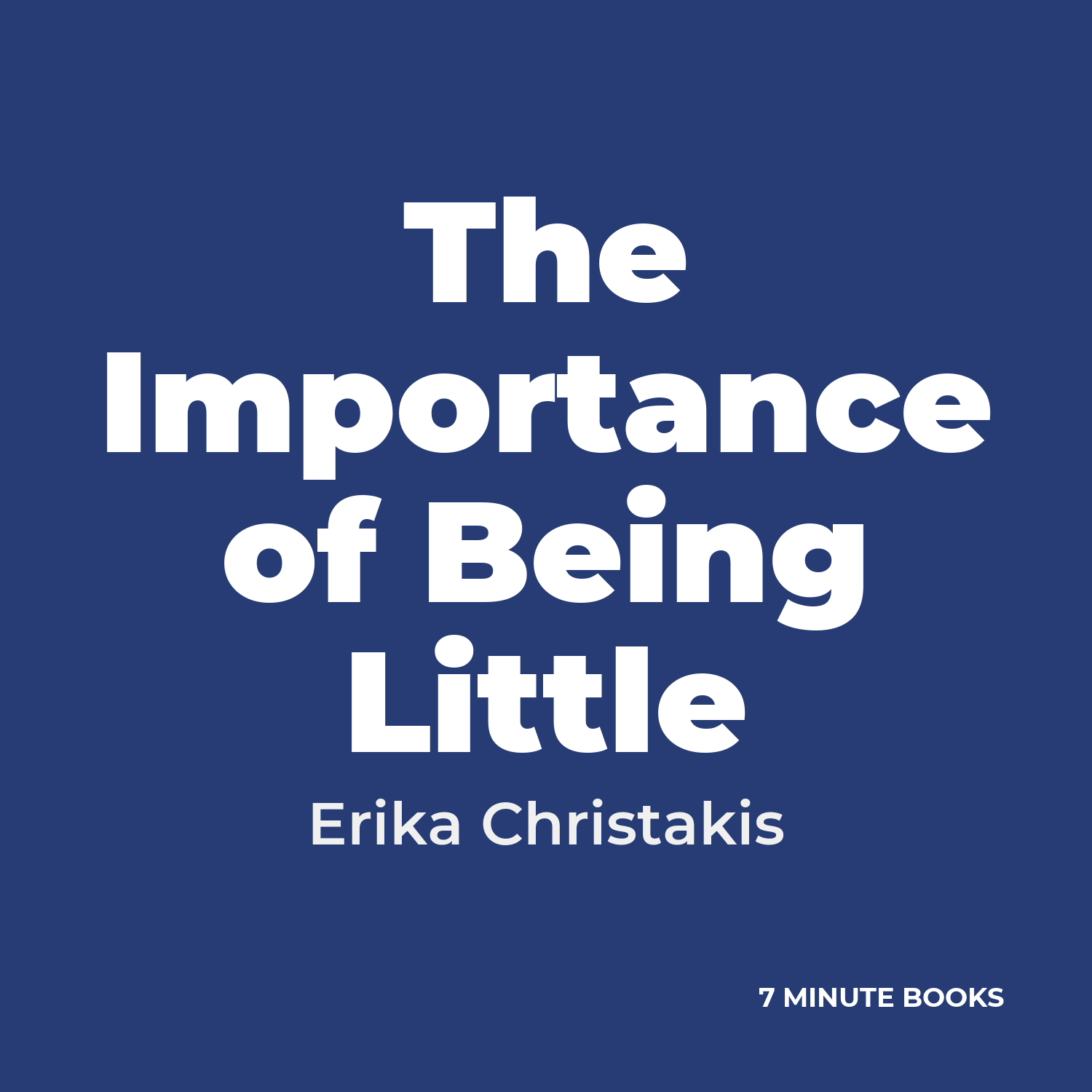The Importance of Being Little cover