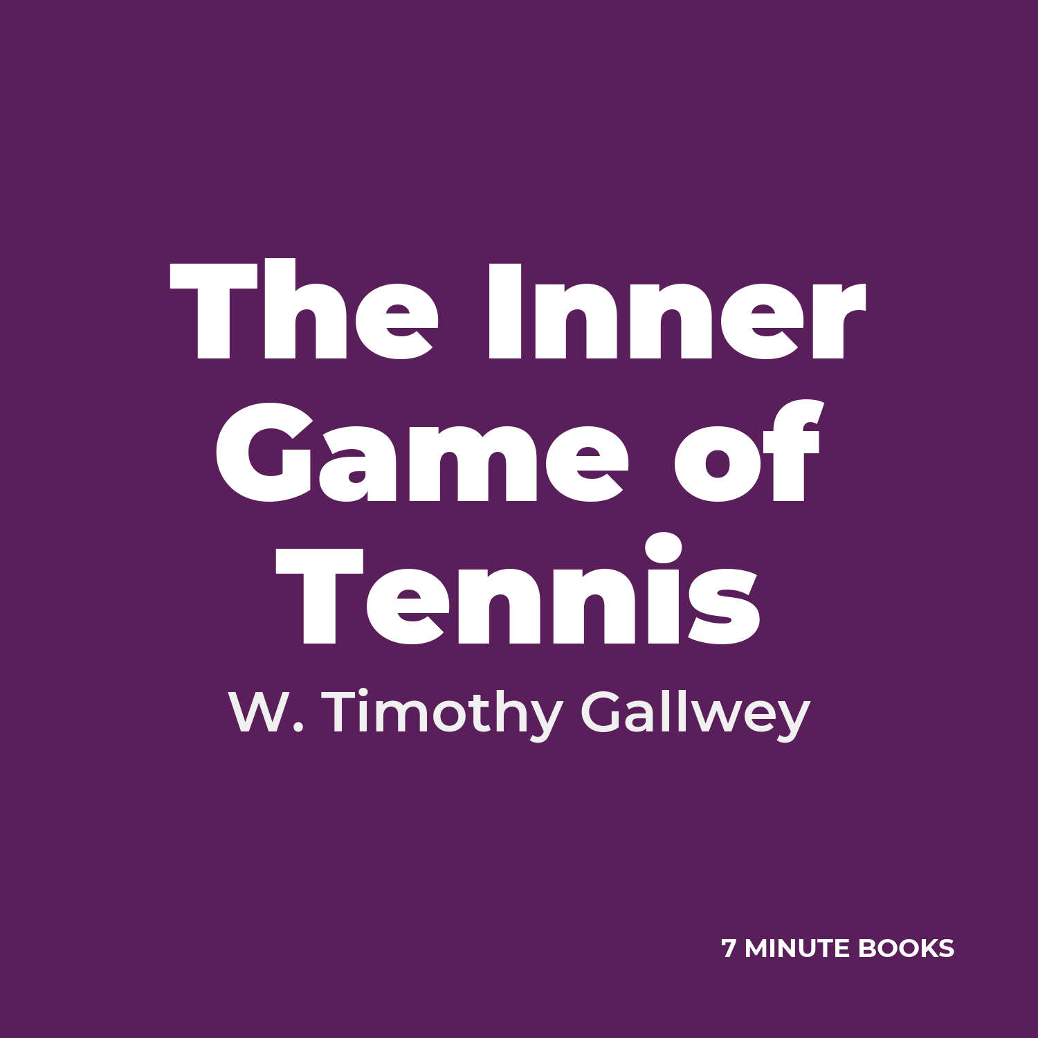 The Inner Game of Tennis cover