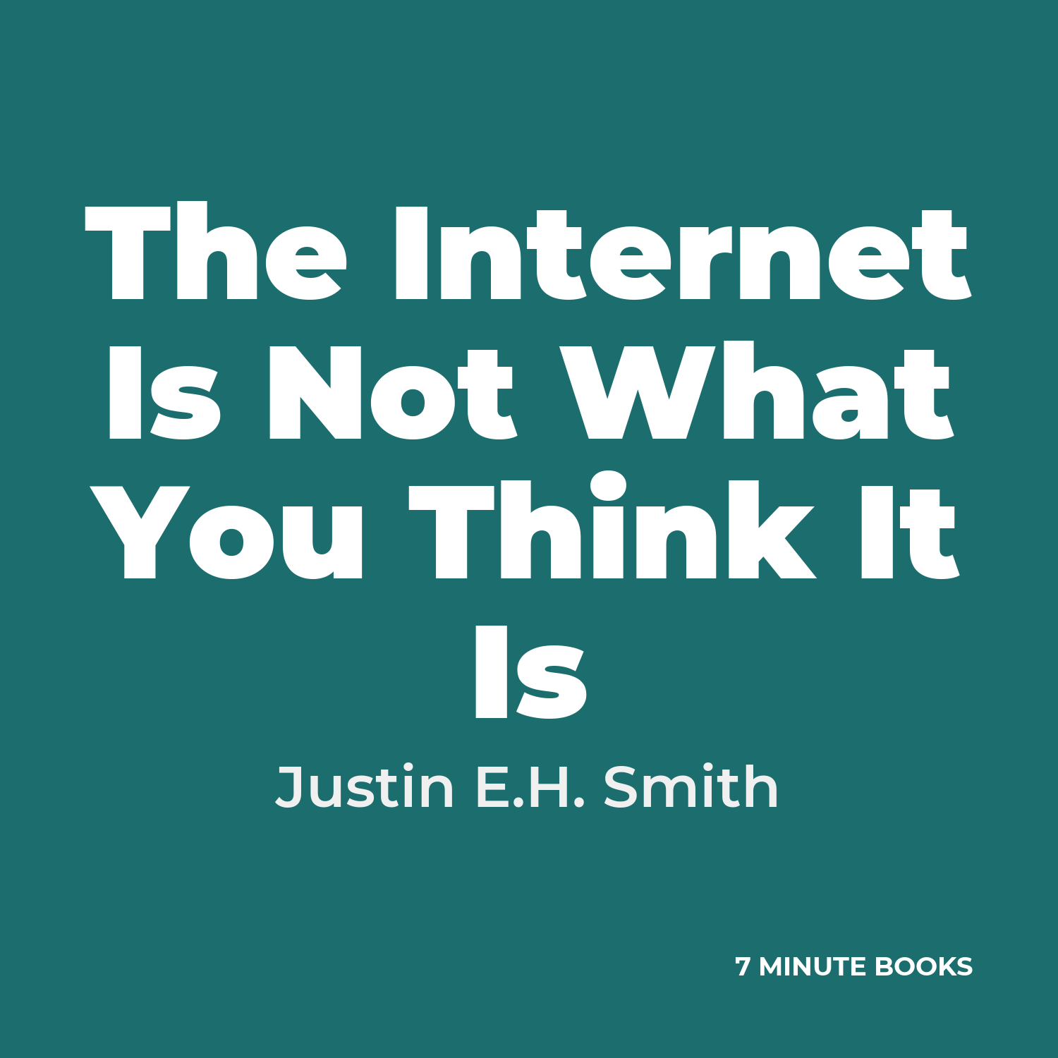 The Internet Is Not What You Think It Is cover