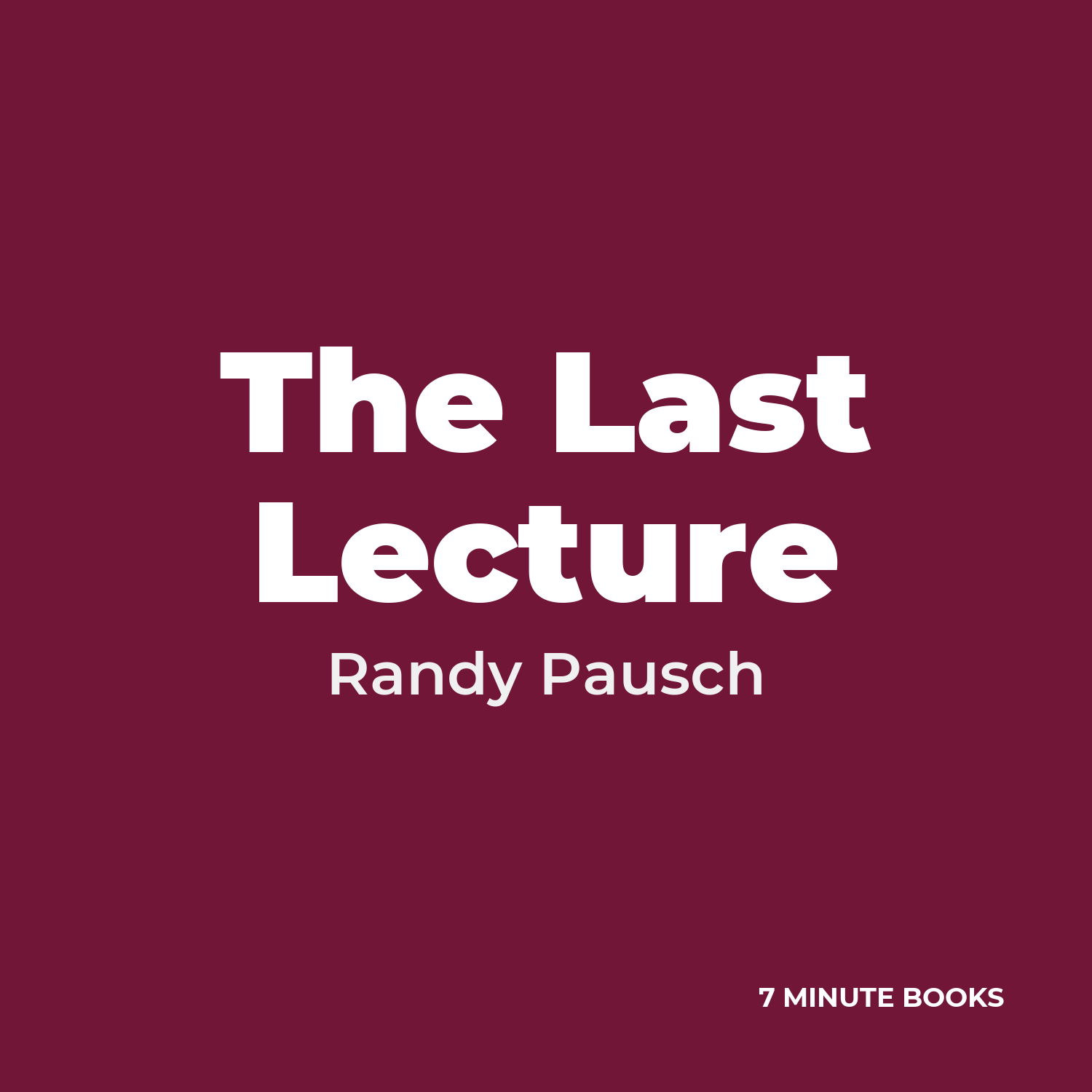 The Last Lecture cover