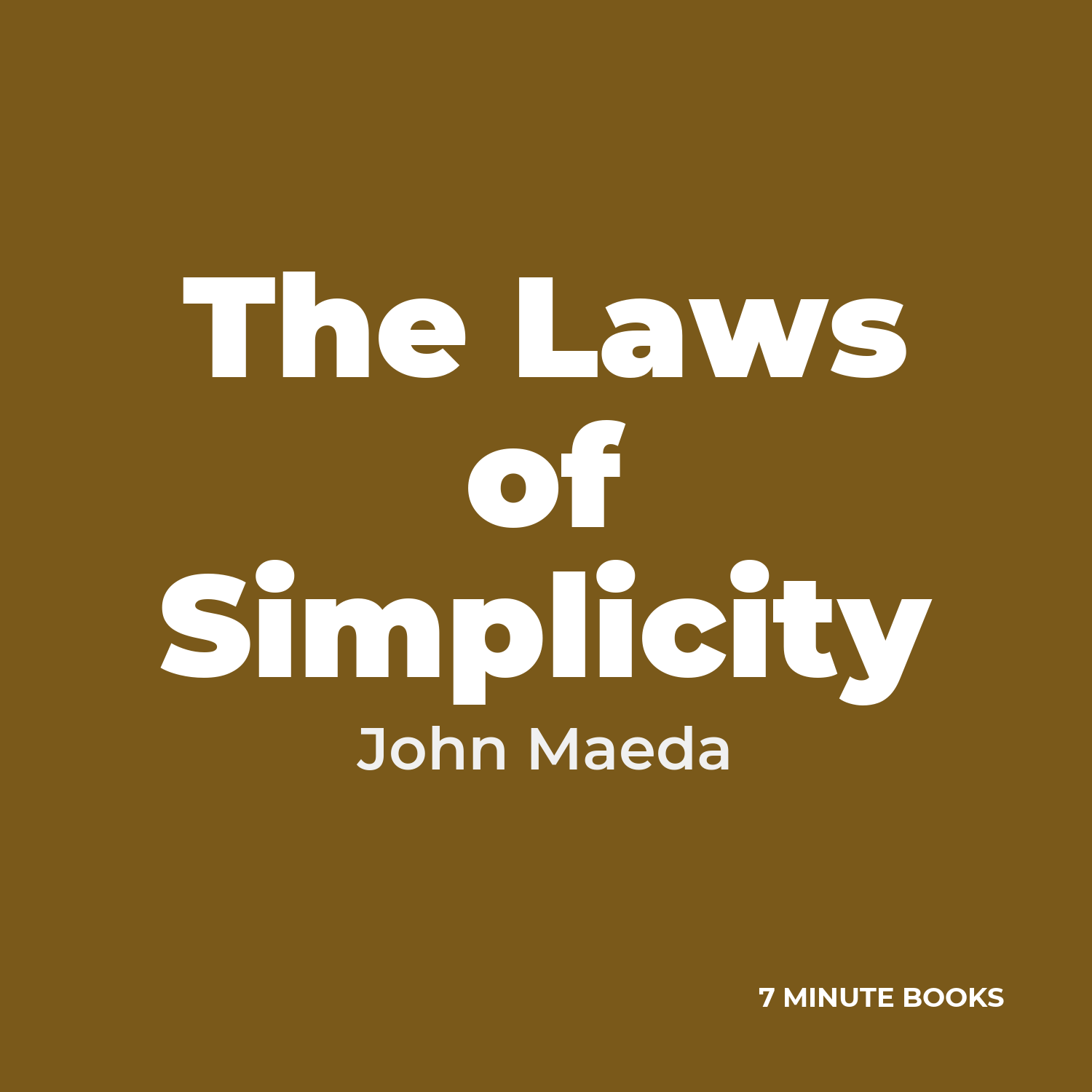 The Laws of Simplicity cover