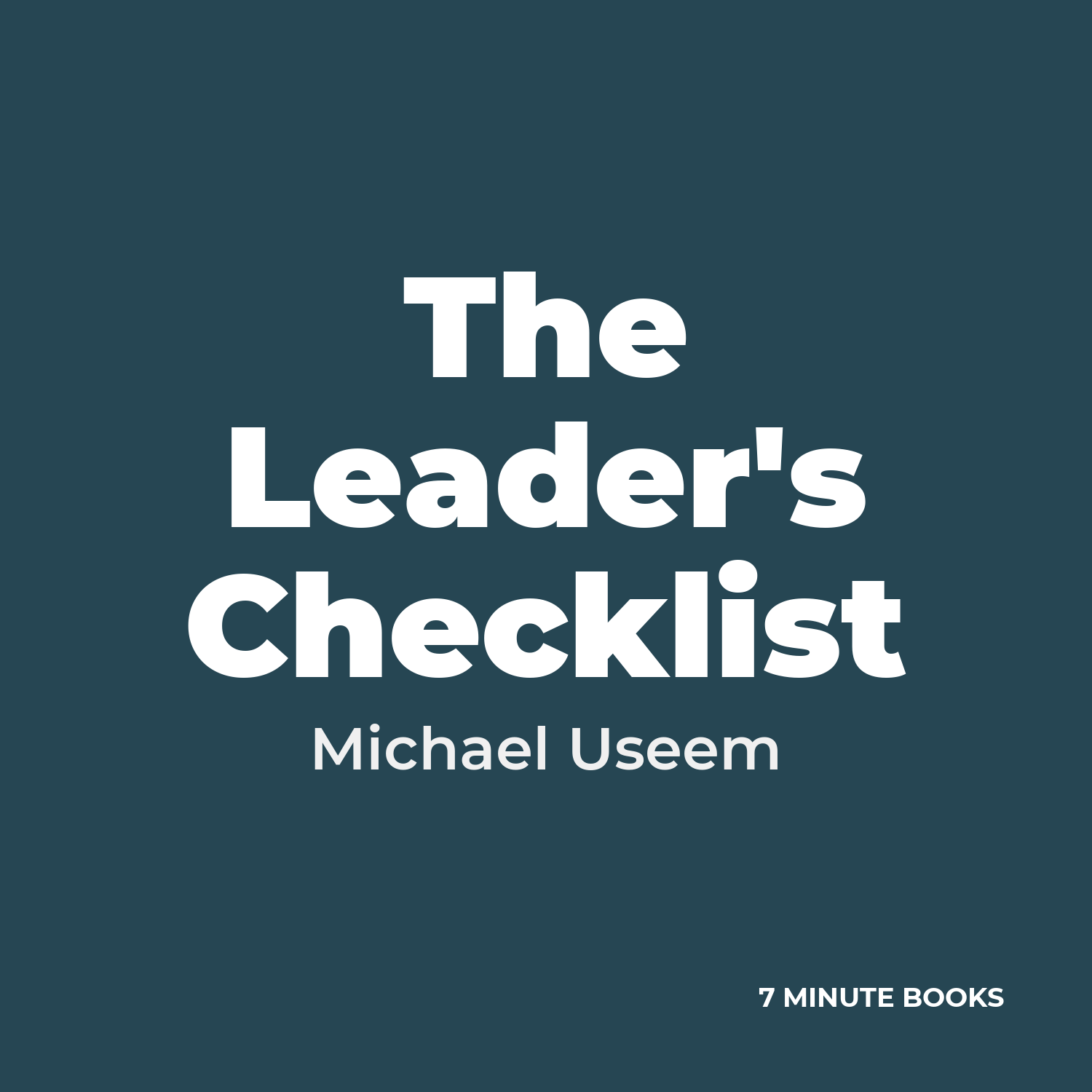 The Leader's Checklist cover