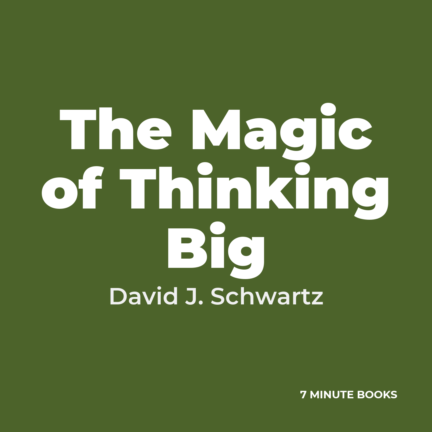 The Magic of Thinking Big cover