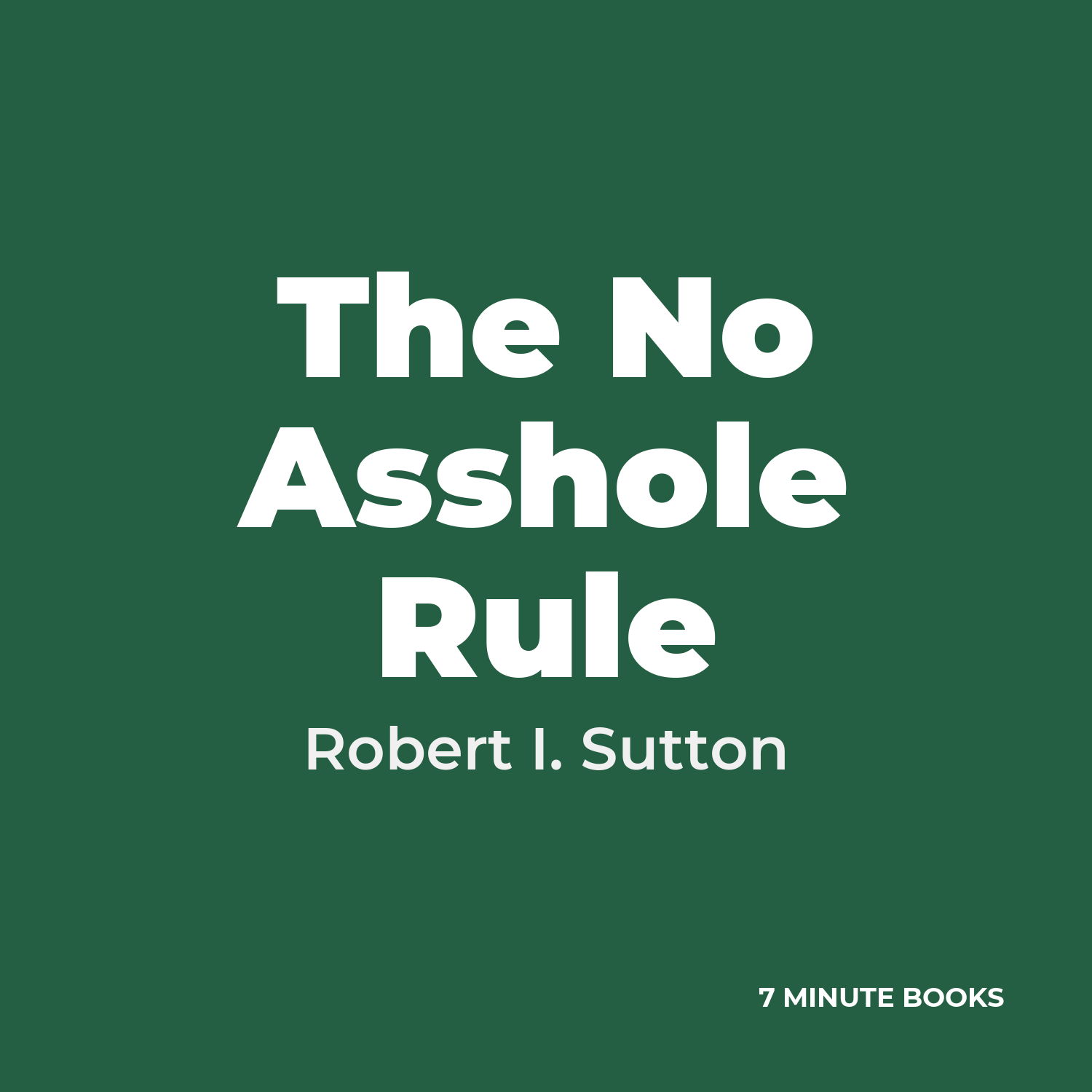The No Asshole Rule cover
