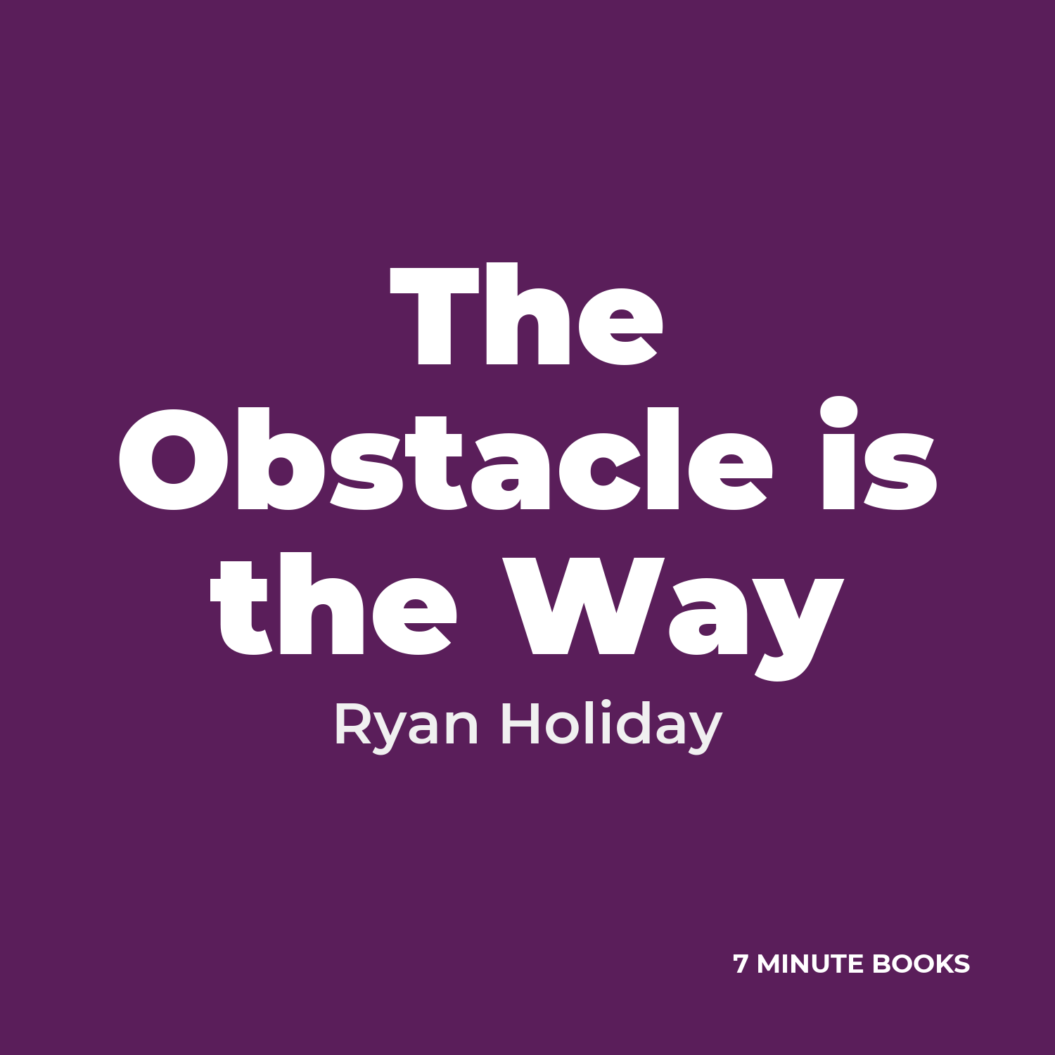 The Obstacle is the Way cover