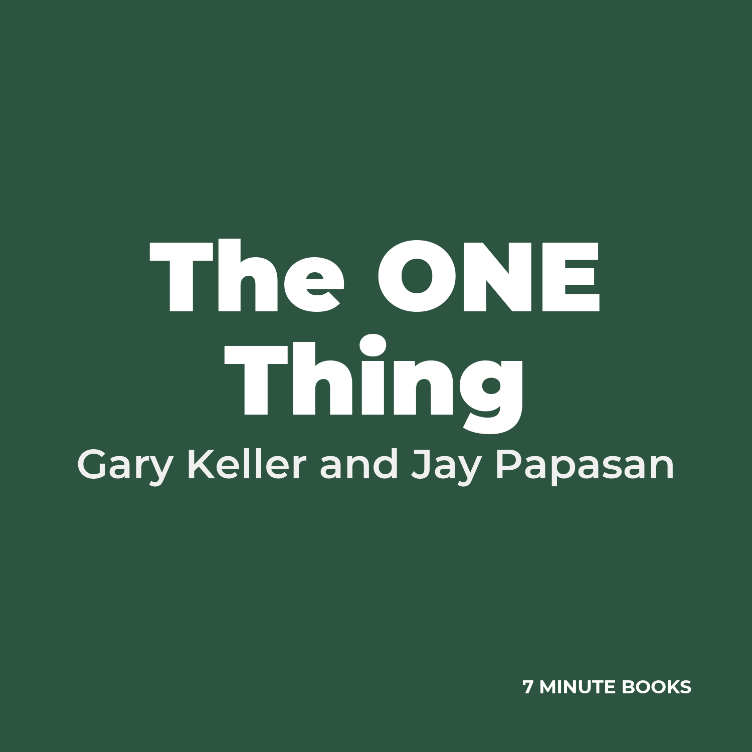 The ONE Thing cover