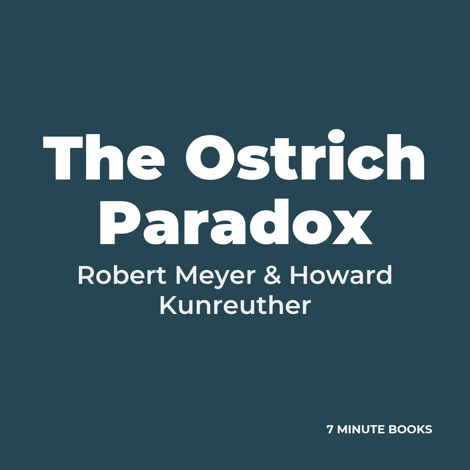 The Ostrich Paradox cover
