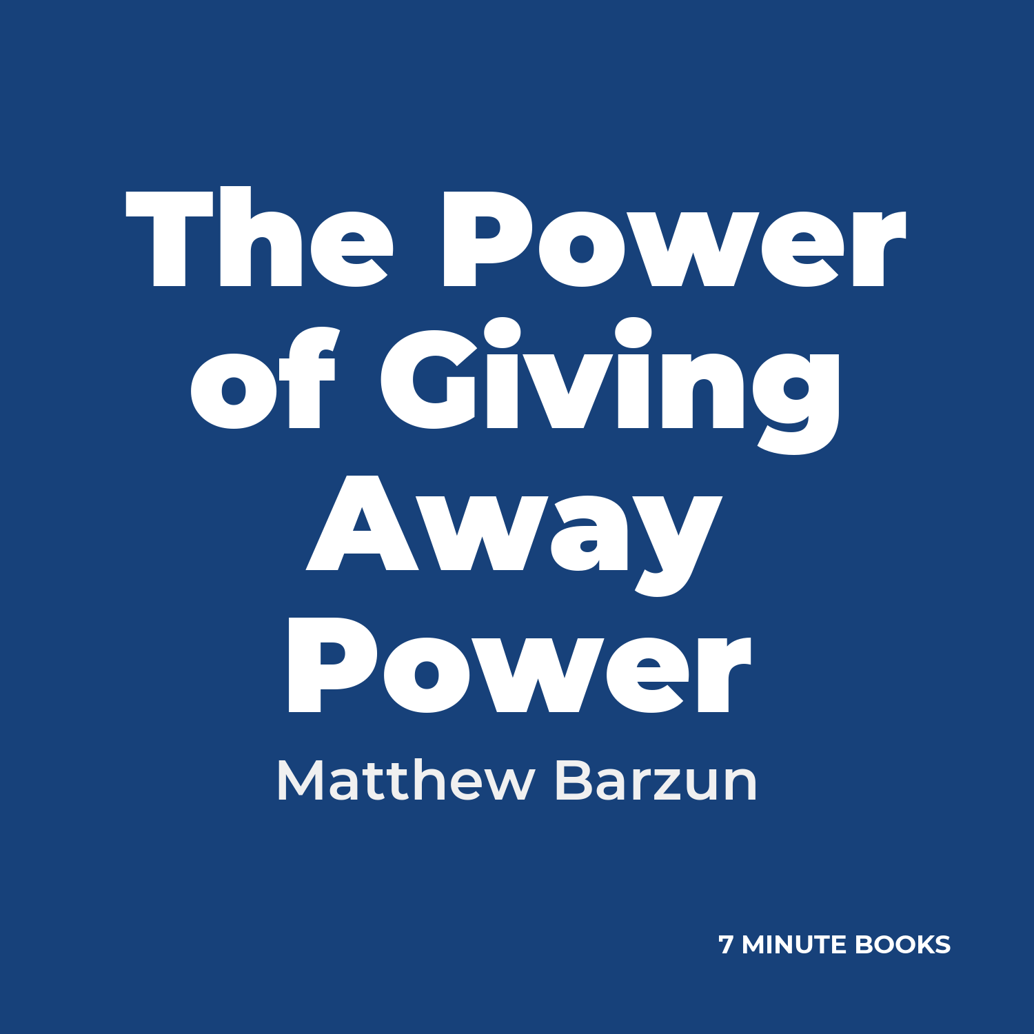 The Power of Giving Away Power cover