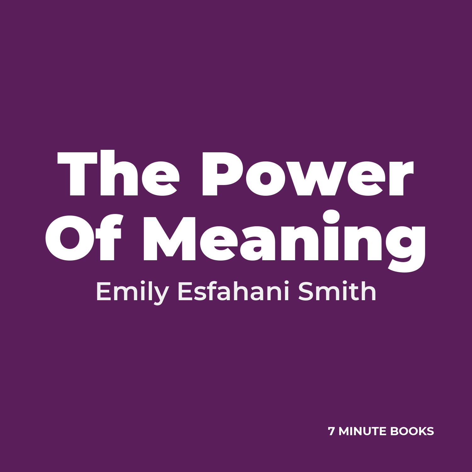 The Power Of Meaning cover
