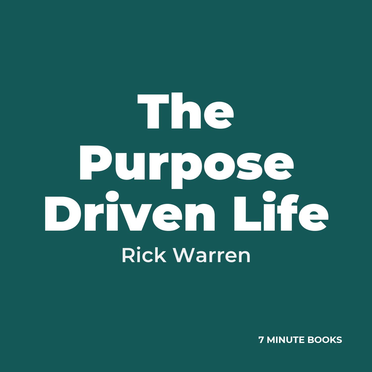 The Purpose Driven Life cover