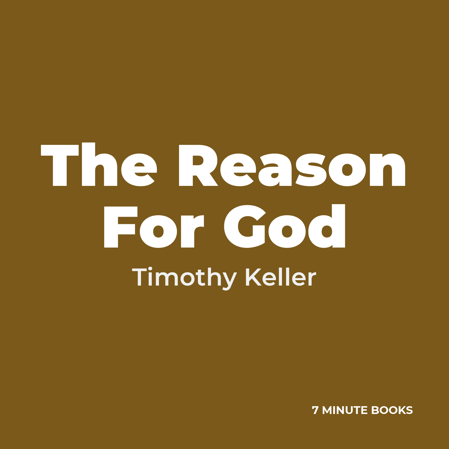 The Reason For God cover